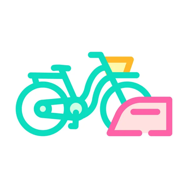 Векторная иллюстрация цвета велосипедной парковки — стоковый вектор