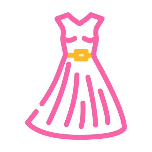 Vestido estilista color icono vector ilustración — Vector de stock