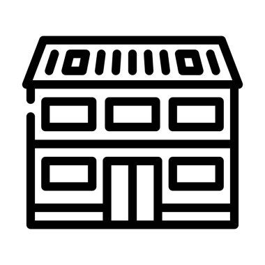 süzme ev çizgisi ikon vektör çizimi