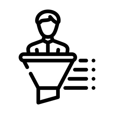 Süzgeç Kyc çizgisi vektör resimlemesi