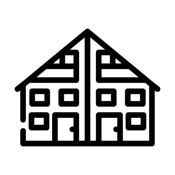 Две векторные иллюстрации иконок семейного дома — стоковый вектор