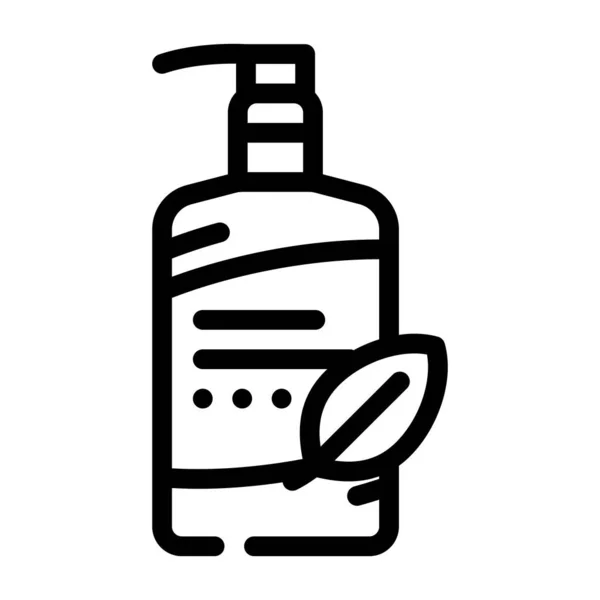 Gezichtsreiniging melk lijn pictogram vector illustratie — Stockvector