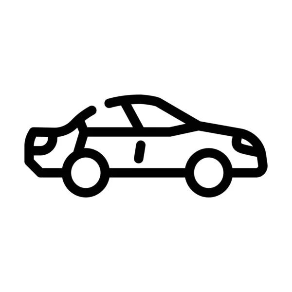 Auto parkeren lijn pictogram vector illustratie — Stockvector