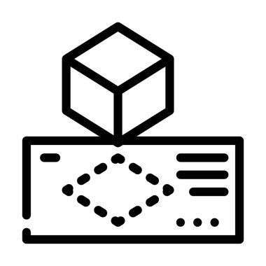 Şablon çizgisi vektör çizimi oluşturuluyor