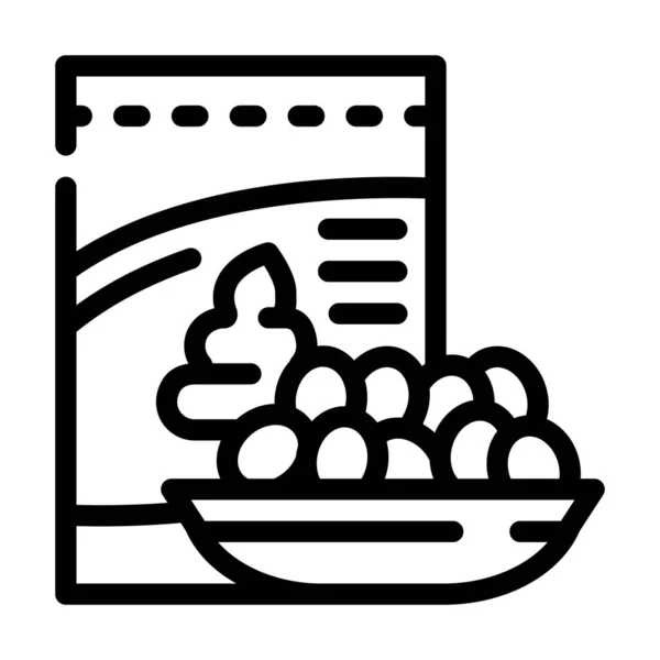 Muttern Wasabi Linie Symbol Vektor Illustration — Stockvektor