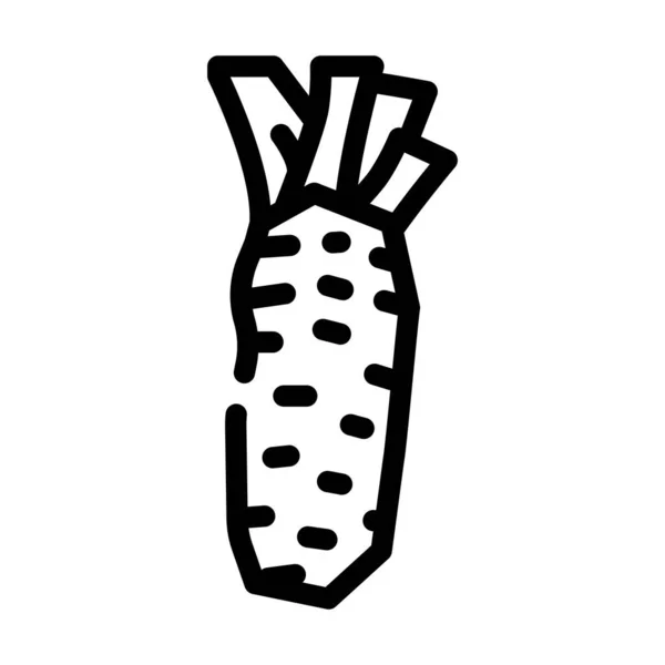 Gemüse Pflanze Wasabi Linie Symbol Vektor Illustration — Stockvektor