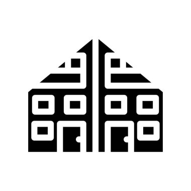 iki aile evi sembolü vektör illüstrasyonu