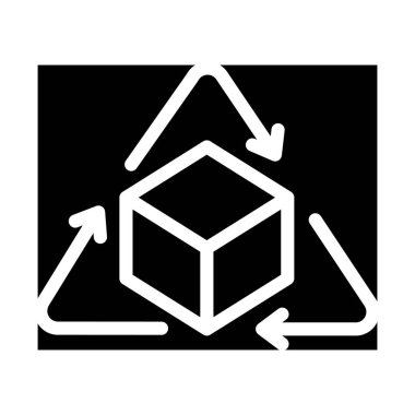 Üretim sembolü vektör illüstrasyonunun geri dönüşümü