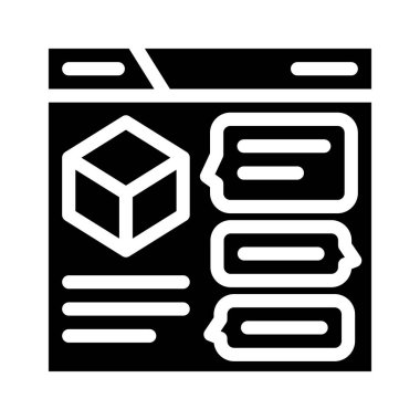 tartışma prodüksiyon simgesi vektör illüstrasyonu