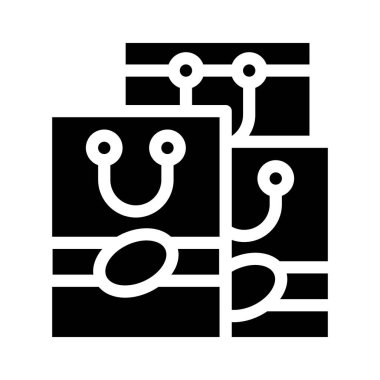 el çantaları stilisti sembol vektör illüstrasyonuName