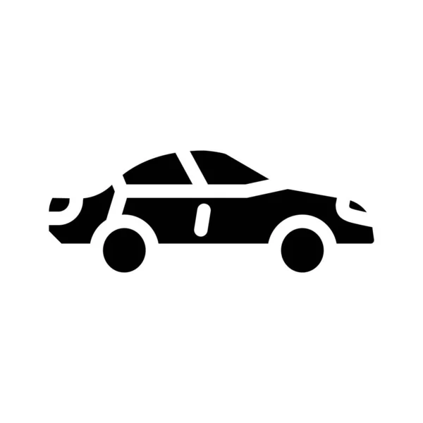 Car parking glyph icon vector illustration — Stock Vector