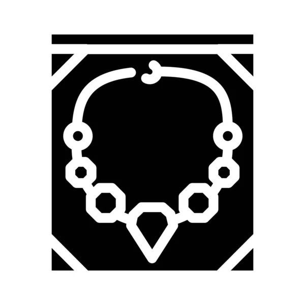 Jewelry style glyph icon vector illustration — Stock Vector