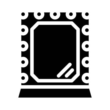 ayna stilisti simge vektör illüstrasyonu