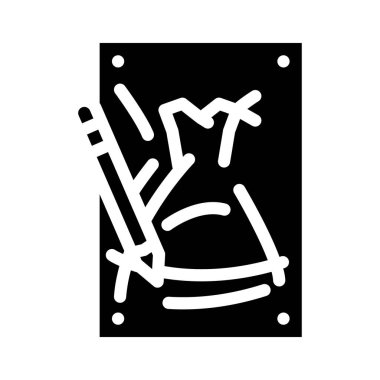 taslak stilisti glyph vektör çizimi