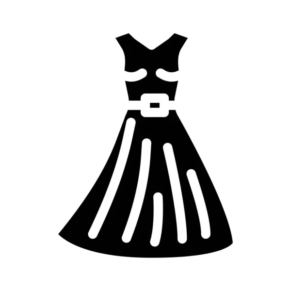 Vestido estilista glifo icono vector ilustración — Vector de stock