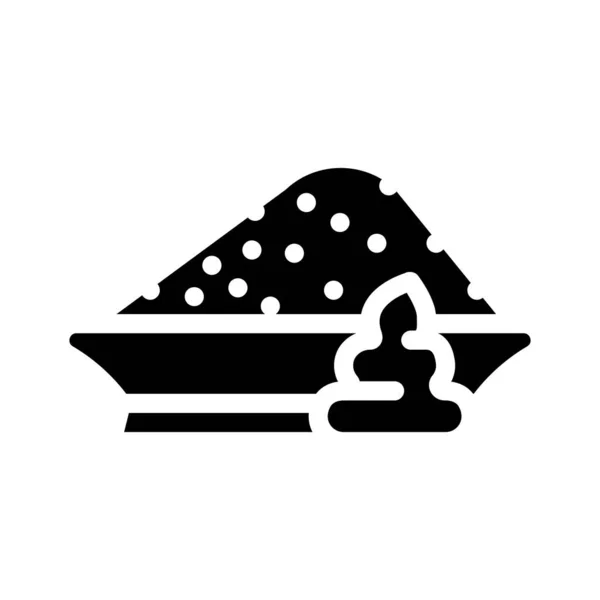 Illustration vectorielle d'icône de glyphe wasabi poudre — Image vectorielle