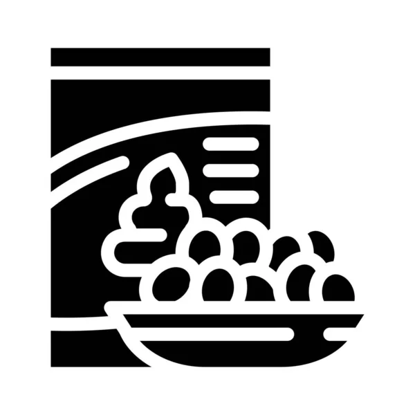 Matice wasabi glyf ikona vektorová ilustrace — Stockový vektor