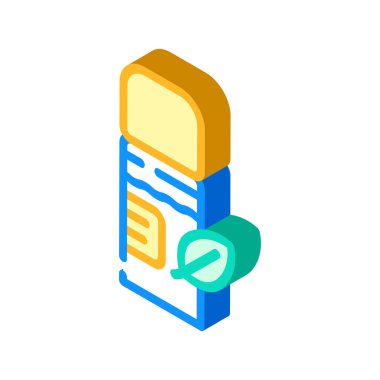 Makyaj ayarı sprey izometrik ikon vektör çizimi