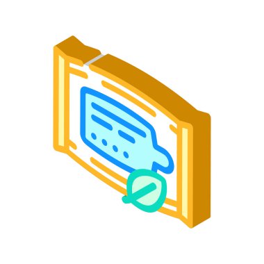 Makyaj izometrik ikon vektör illüstrasyonunu kaldırmak için basit yüz temizleme yöntemleri