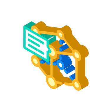 Üretim izometrik ikon vektör illüstrasyonunun prototipi