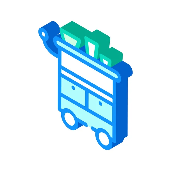 테이블 스타일리스트 isometric icon vector illustration — 스톡 벡터