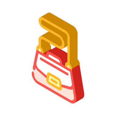 çanta stilisti izometrik vektör çizimi