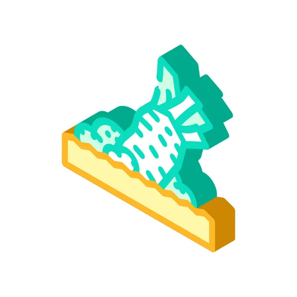 Frottement wasabi icône isométrique illustration vectorielle — Image vectorielle