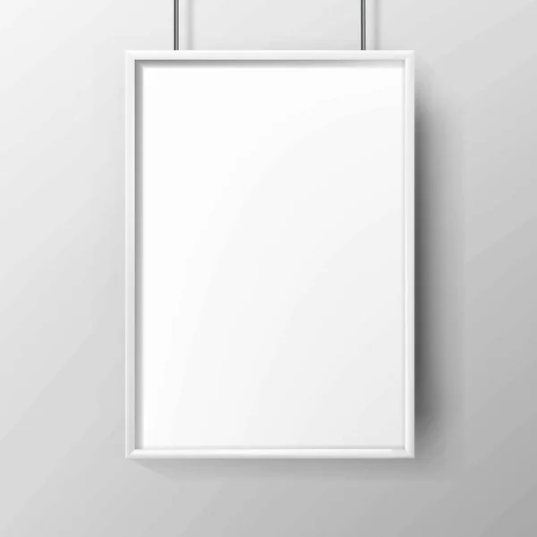 Poster blanco reclame papier met frame vector — Stockvector