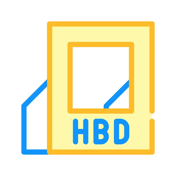 Happy birthday photo frame color icon vector illustration — Stock Vector