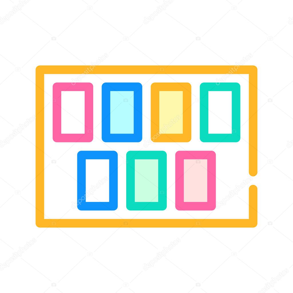 luscher test color icon vector illustration