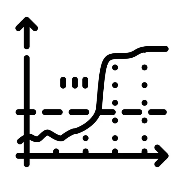 Niveau de glucose ligne icône vectoriel illustration noir — Image vectorielle