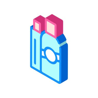 merhem saç kremi izometrik ikon vektör çizimi