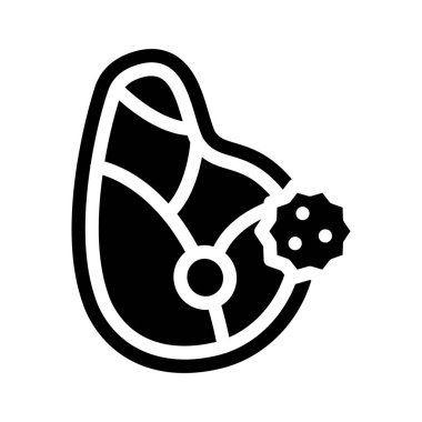 Et alerjisi kabartma simgesi vektör çizimi düz