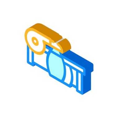 emme birimleri izometrik ikon vektör çizim rengi