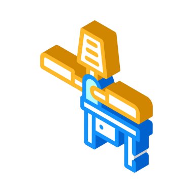 serigrafi ekipmanları izometrik ikon vektör illüstrasyon rengi