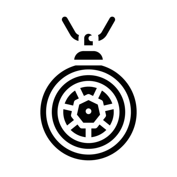 Amuleto accesorio glifo icono vector ilustración plana — Archivo Imágenes Vectoriales