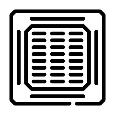 tavan filtresi çizgi simgesi vektör resimleme düz