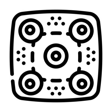 tavan panoramik kamera çizgisi vektör resimlemesi