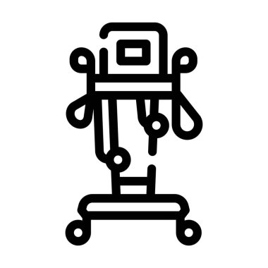 fizyoterapi karmaşık çizgi ikonu vektör çizimi düz