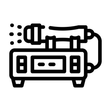 Lazer ekipman çizgisi ikon vektör çizimi düz