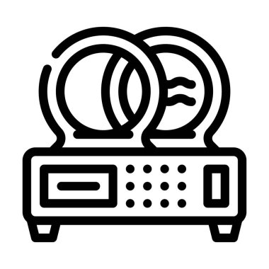 Manyetik terapi aygıtı çizgisi vektör çizimi