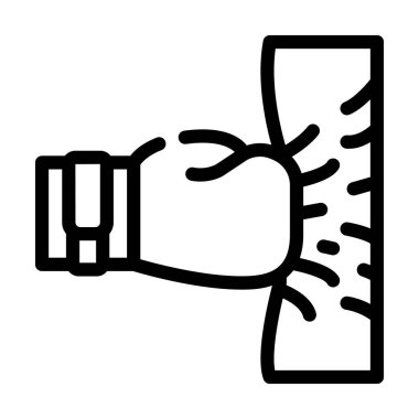 çalışma kutusu eksersiz çizgi vektör illüstrasyonu