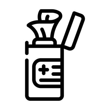 Hijyenik temizleme paket satırı vektör resimlemesi