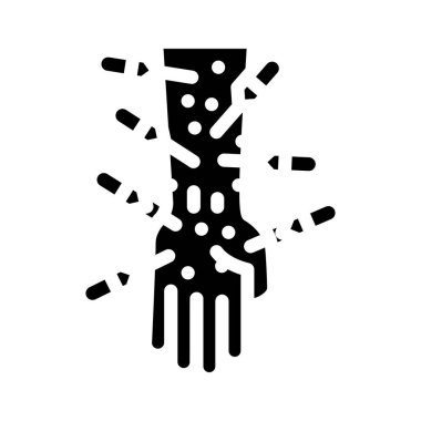 akupunktur tedavisi sembolü vektör illüstrasyon düzlüğü