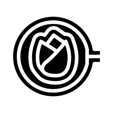 Gevşemek için nakış kabartma simgesi vektör illüstrasyonu