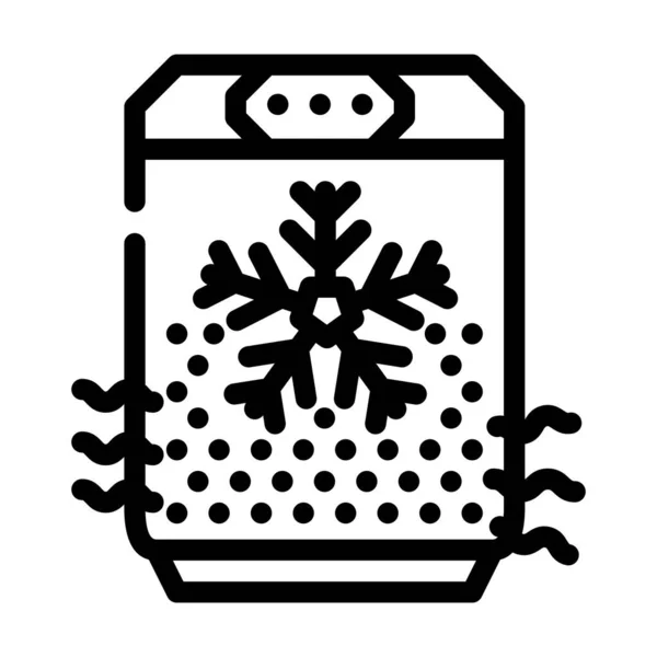 Línea de filtro de enfriamiento de aire icono vector ilustración — Archivo Imágenes Vectoriales