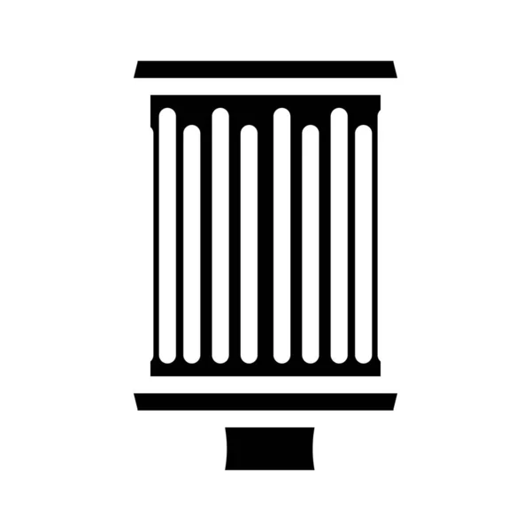 Filter lucht reinigen machine onderdeel glyph pictogram vector illustratie — Stockvector