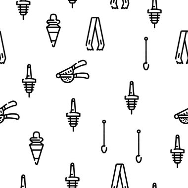 Barmen Aksesuar Vektör Kusursuz Desen