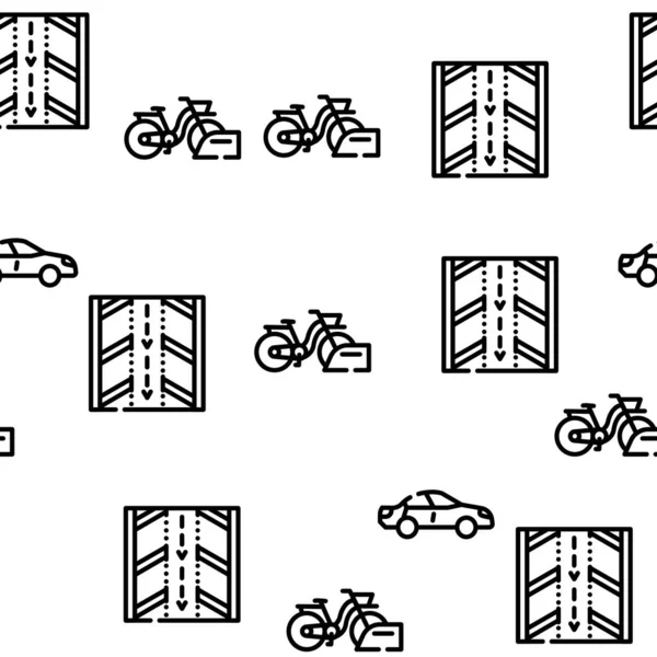 Parkeren Transport Vector naadloos patroon — Stockvector