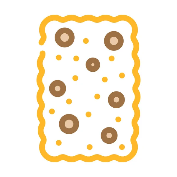 Kraker Tatlı Rengi Ikon Vektörü Kraker Tatlı Tabelası Izole Edilmiş — Stok Vektör